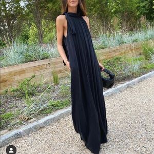 Something Navy neck-tie maxi dress
